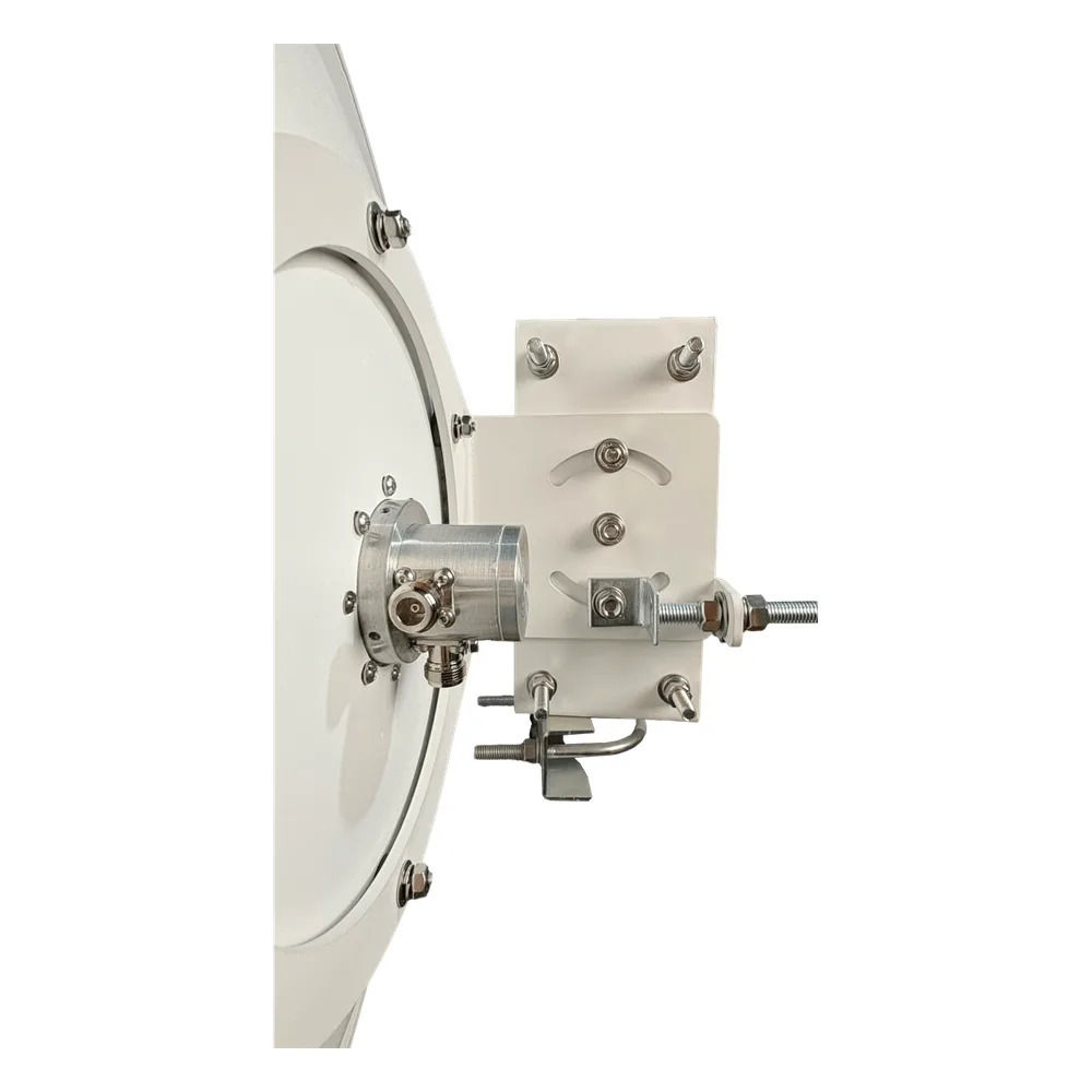 1 Antena Direccional Dual-Polaridad MLO Alto Rendimiento / diámetro  de 39.6 cm / 4.9-7.2 GHz / Ganancia 27 dBi / SLANT de 45 ° o 90 °  / Conector N-Hembra / Montaje, jumpers y radomo incluidos. – vista 4