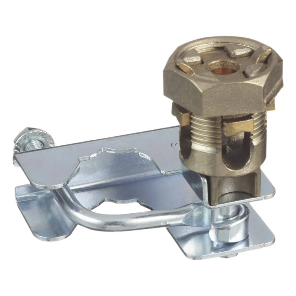 Abrazadera para Tierra Física en Base de Piso Falso, para Cables de 6 a 1/0 AWG. Para Pedestales Cuadrados de 7/8" y Circulares de 1" a 1 1/8" – vista 3