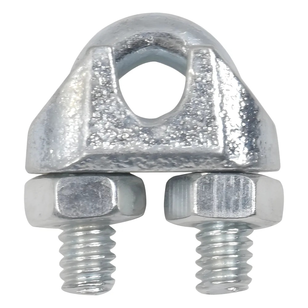 Abrazadera tipo perro o nudo, para cable de 1/4".