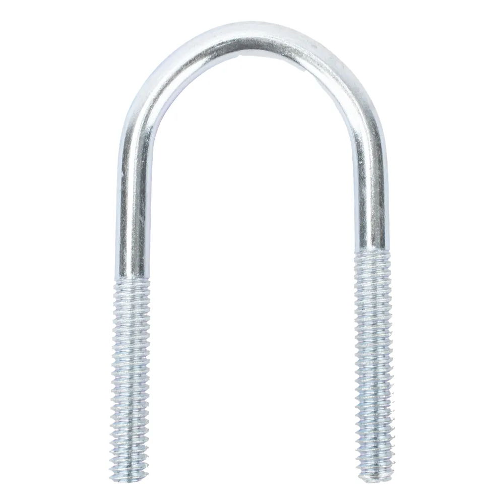 Abrazadera tipo U de 2 ", con acabado Electro Zinc, no incluye tuercas y arandelas