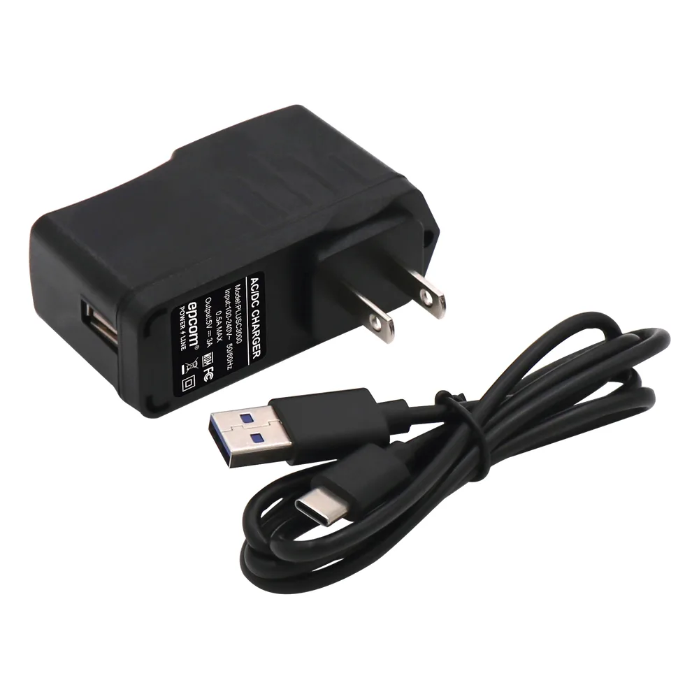 Adaptador de pared de 5 Vcc, @ 3 A con micro-USB tipo C – vista 2