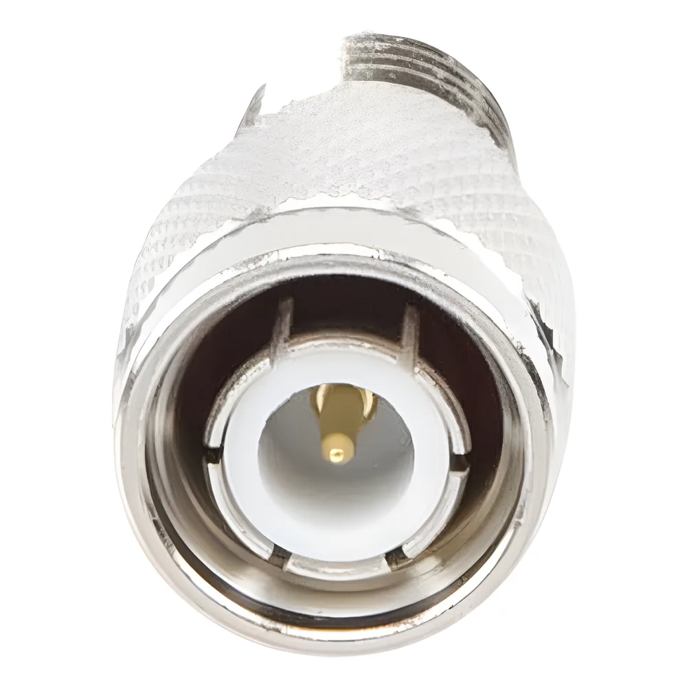 Adaptador en Línea de Conector Mini-UHF Hembra a TNC Macho, Níquel/ Oro/ Teflón. – vista 2