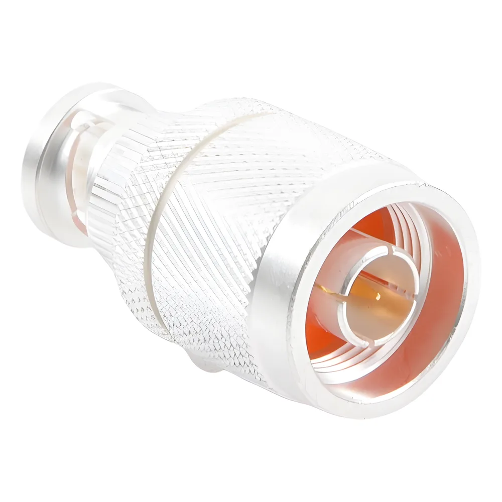 Adaptador en Línea, de Conector N Macho a BNC Macho, Plata/ Oro/ Teflón. – vista 3
