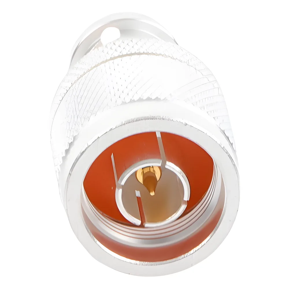 Adaptador en Línea, de Conector N Macho a BNC Macho, Plata/ Oro/ Teflón. – vista 4