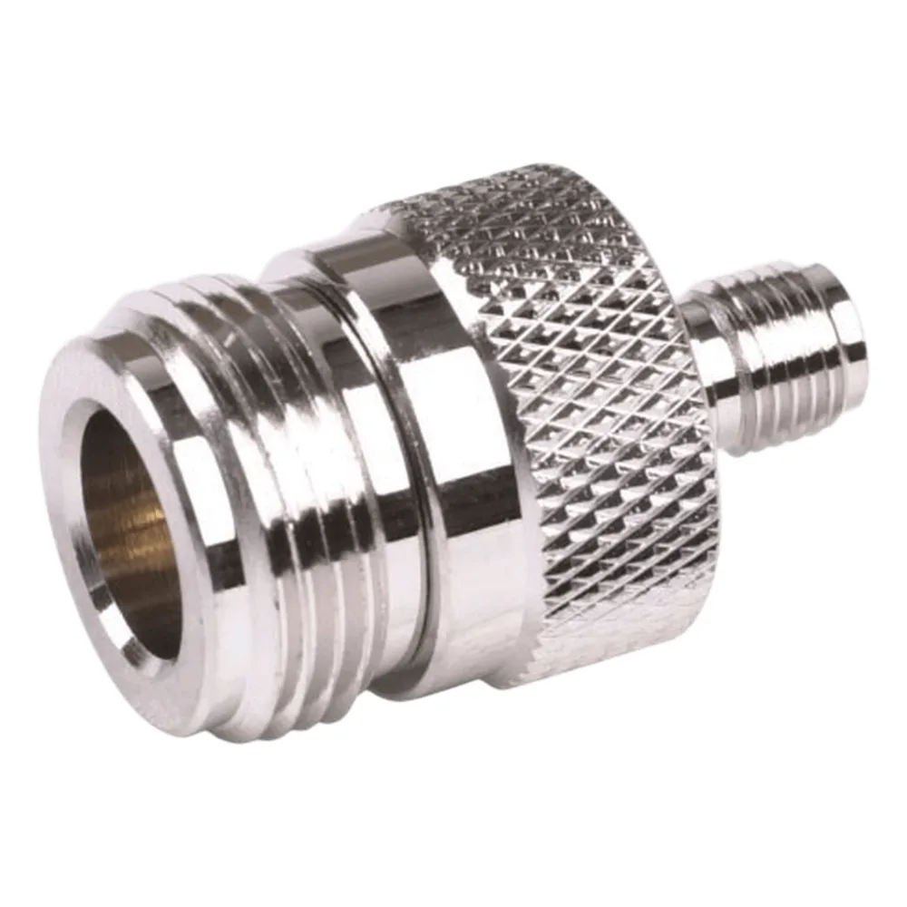 Adaptador en Línea de Conector SMA Hembra a N Hembra, Níquel/ Oro/ Teflón.