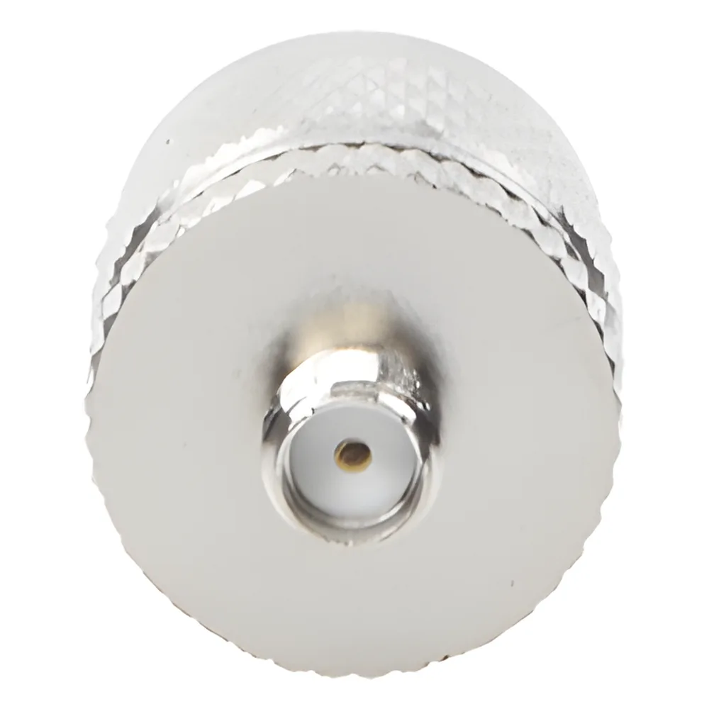 Adaptador en Línea de Conector SMA Hembra a UHF Macho (PL-259), Níquel/ Oro/ Teflón. – vista 4