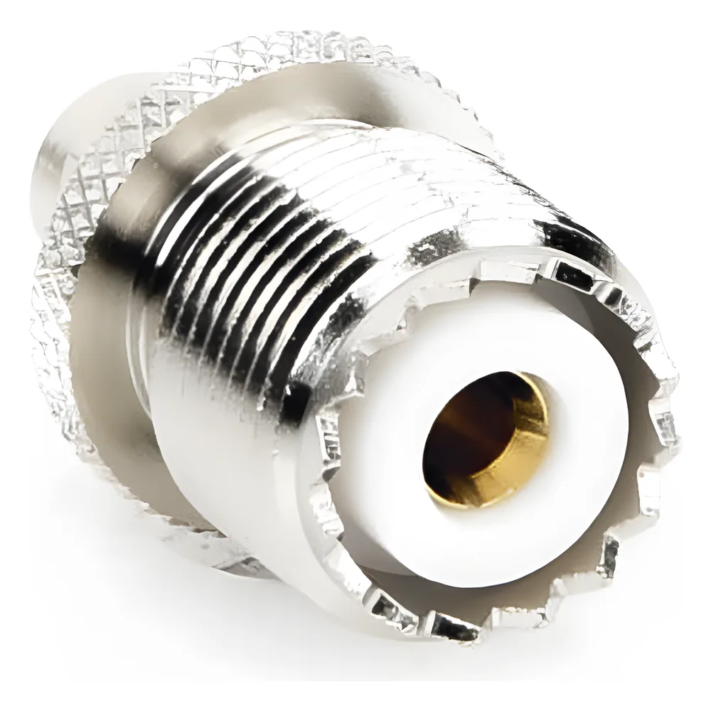 Adaptador en Línea, de Conector SMA Macho a UHF Hembra (SO-239), Níquel/ Oro/ Teflón. – vista 4