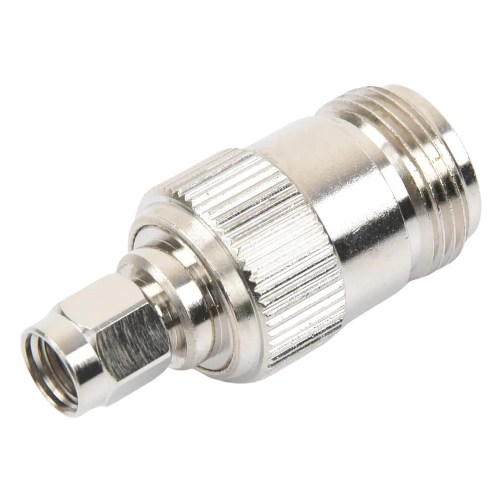 Adaptador en Línea, de Conector SMA Macho Inverso a N Hembra, Níquel/ Oro/ Teflón. – vista 4