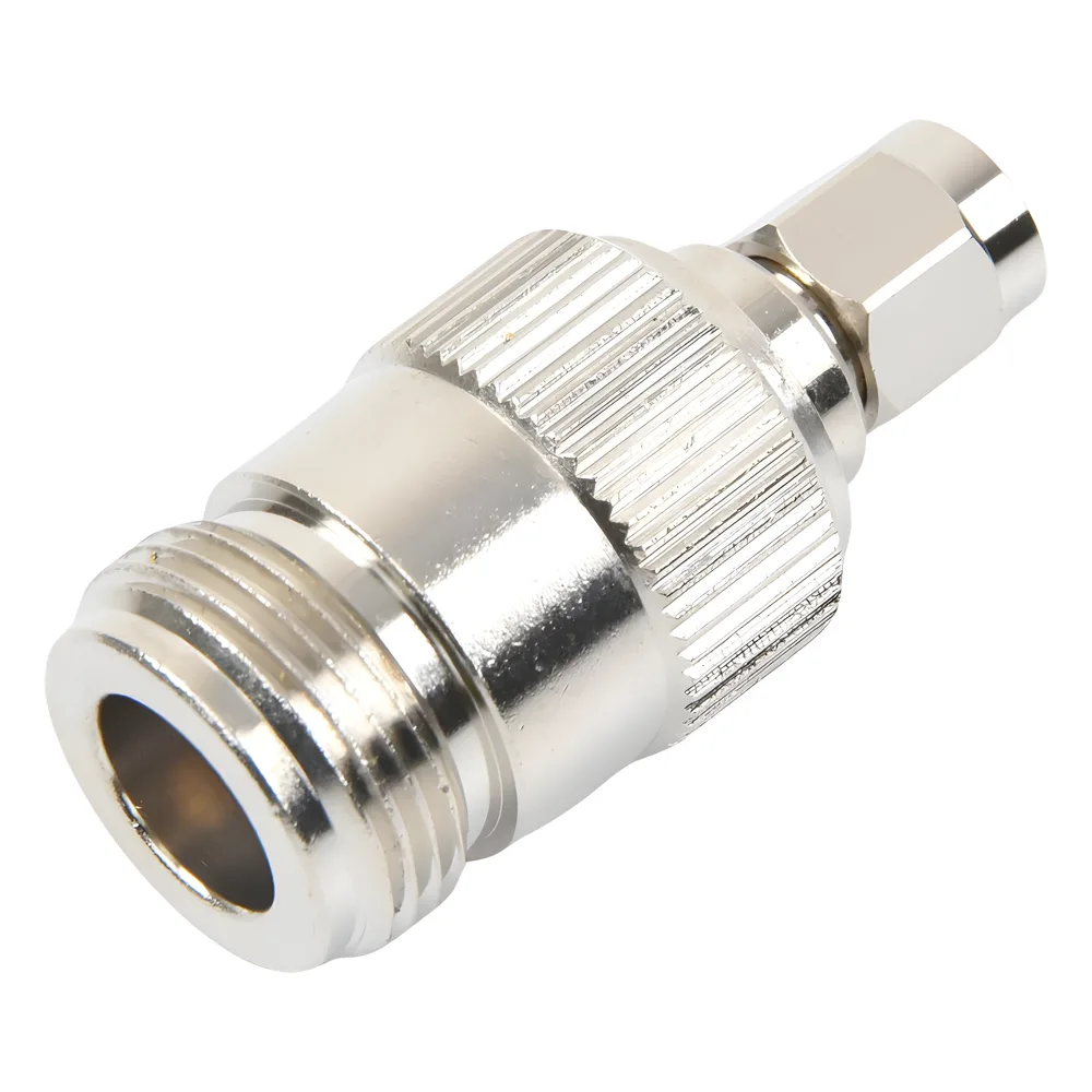 Adaptador en Línea, de Conector SMA Macho Inverso a N Hembra, Níquel/ Oro/ Teflón. – vista 5