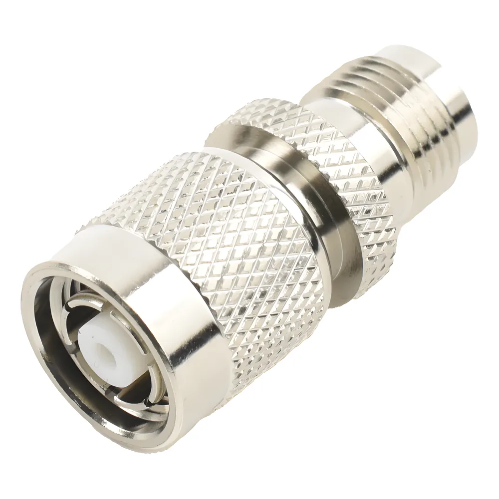 Adaptador en Línea, de Conector TNC Macho Inverso a TNC Hembra, Nquel/ Oro/ Teflón. – vista 2
