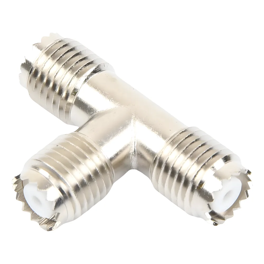 Adaptador en T, de Conector Mini-UHF Hembra a Doble Mini-UHF Hembra, Níquel/ Plata/ Teflón. – vista 4