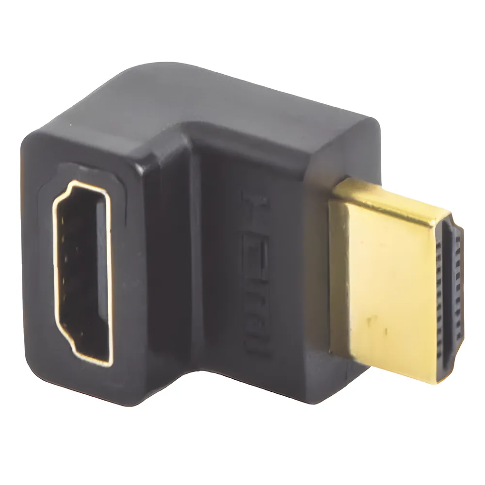 Adaptador HDMI de 90 Grados Macho a Hembra / Hacia Arriba / HDMI 2.0 4K@60Hz / Proporciona Flexibilidad Sin Doblar los Cables HDMI
