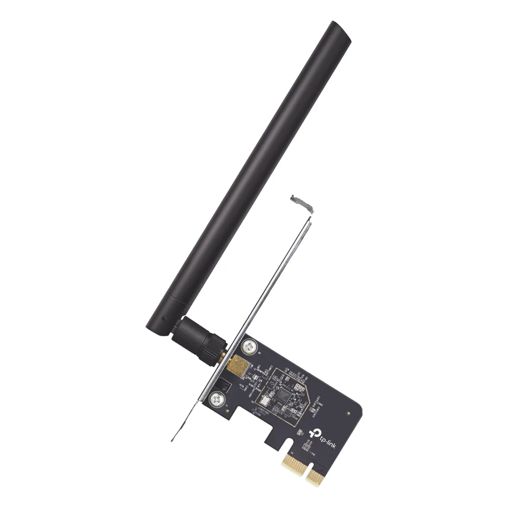 Adaptador  PCI inalámbrico doble banda AC 600 Mbps / Antena de alta ganancia / Tecnología MU-MUMO / Seguridad WPA3 / Soporte de perfil bajo y Altura completa