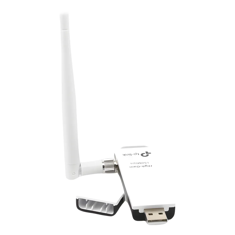 Adaptador USB inalámbrico de alta ganancia N 150 Mbps 2.4 GHz con 1 antena desmontable de 4dBi – vista 2