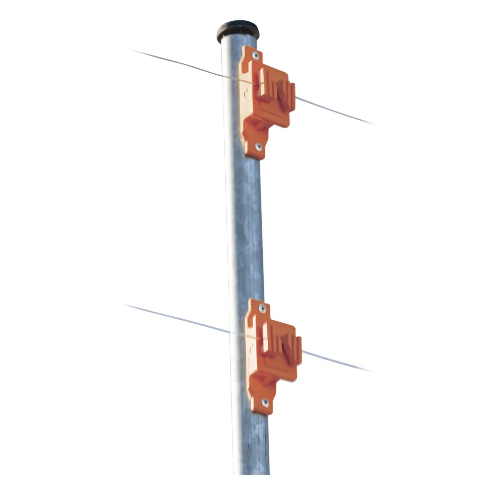 Aislador de Paso Naranja Reforzado para Cercos Eléctricos / Aislamiento hasta 18 kV / Resistente a Clima Extremo / Polipropileno y Policarbonato