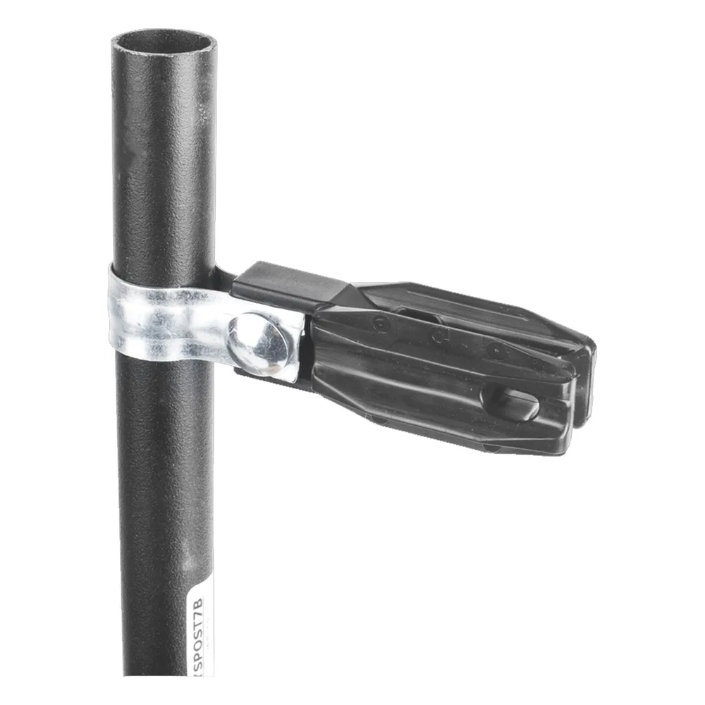 Aislador de Paso o Esquina con Abrazadera / 1 Pulgada (25 mm) / Resina Virgen 100% / Anti-Arqueo / Acero Galvanizado / Tubería de Malla Ciclónica