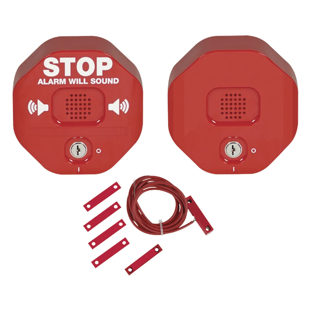 Alarma Multifunción Exit Stopper® Con Bocina Remota, Para Puertas Dobles, Solo Interiores