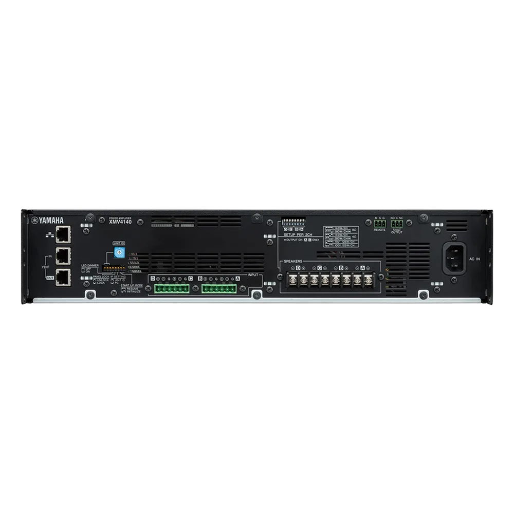 Amplificador de Audio Multicanal con Conexión Análoga / YDIF | 4 Canales, 140W | 8 OHMS | 70/100V – vista 2