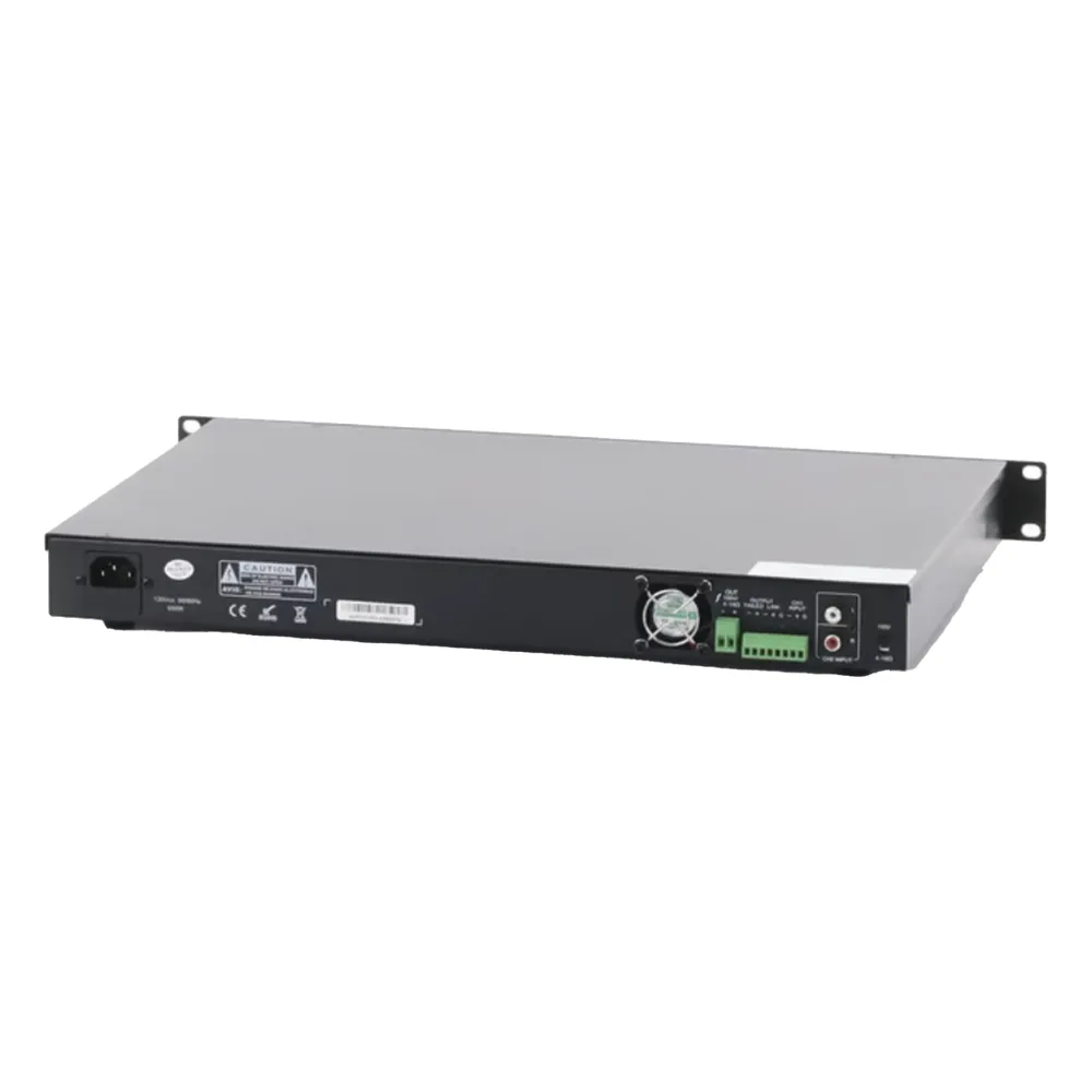 Amplificador de Audio Reforzador | 1 canal | 500w | Clase D | Salida 100V / 4-16&Omega; | Montaje en rack | RCA – vista 3