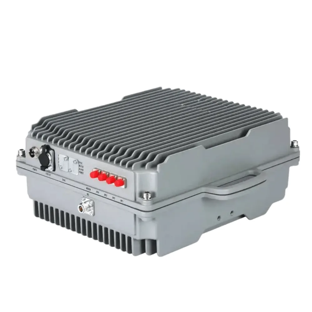 Amplificador de Señal Celular / Unidad Principal con Puerto Óptico / Bandas 25, 66 y 7 Completas / 27 dBm Potencia Salida / IP65 Exterior / Monitoreo RJ45