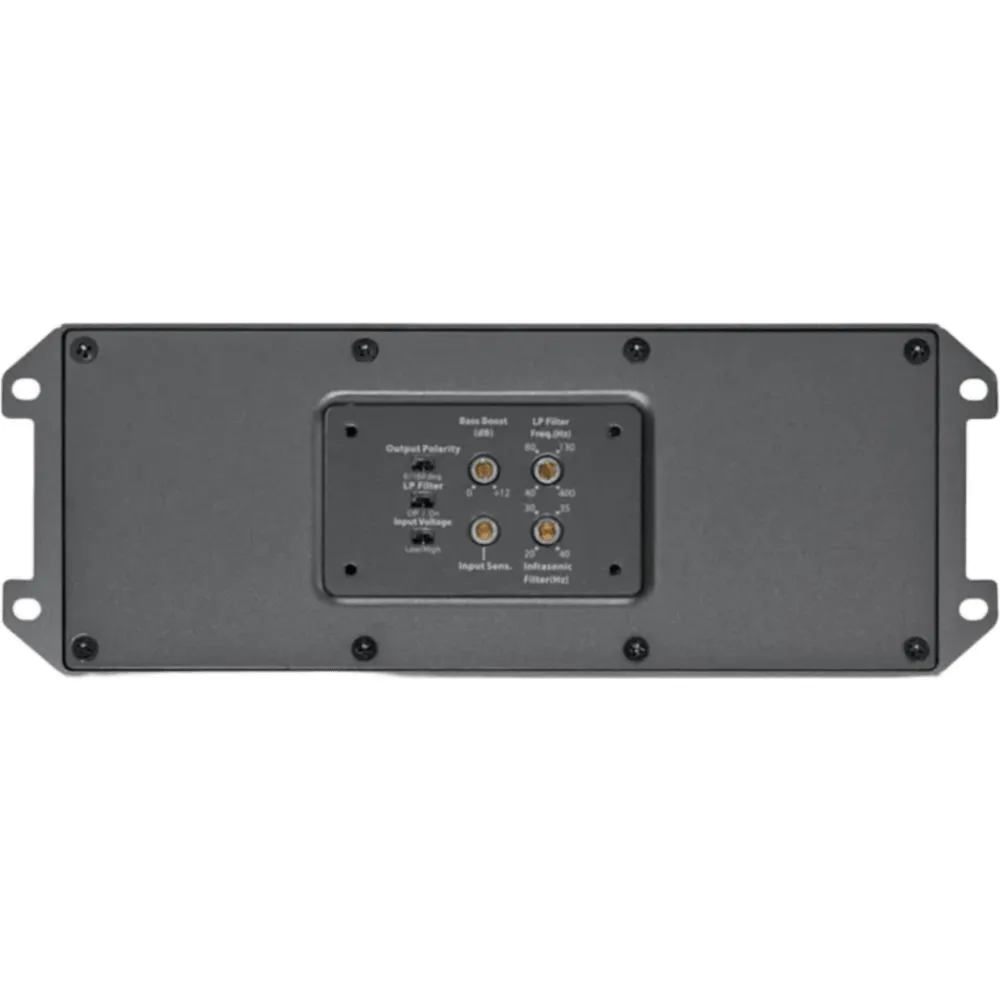 Amplificador Náutico y para Deportes de Motor / Monobloque Clase D / 300 W RMS a 2 &Omega; / IPX7 Resistente al Agua y Polvo / Filtro Paso Bajo 40-400 Hz / Ecualizador de Refuerzo de Graves / Control de Nivel Remoto Opcional / Fusible 30 A – vista 4