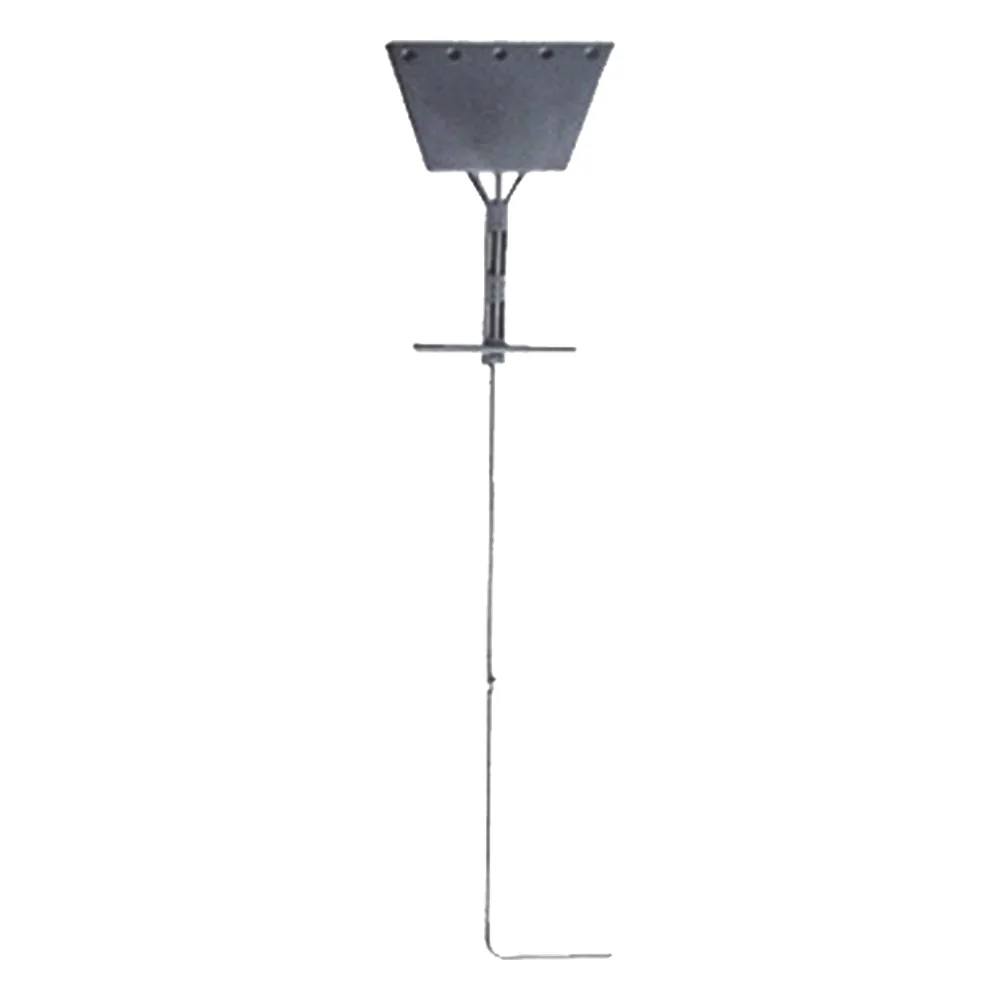 Ancla de Piso Tipo Paleta 5 Orificios para Retenida. Placa: 3/4", Redondo: 1", Altura: 210 cm. Galv. Inmersión.