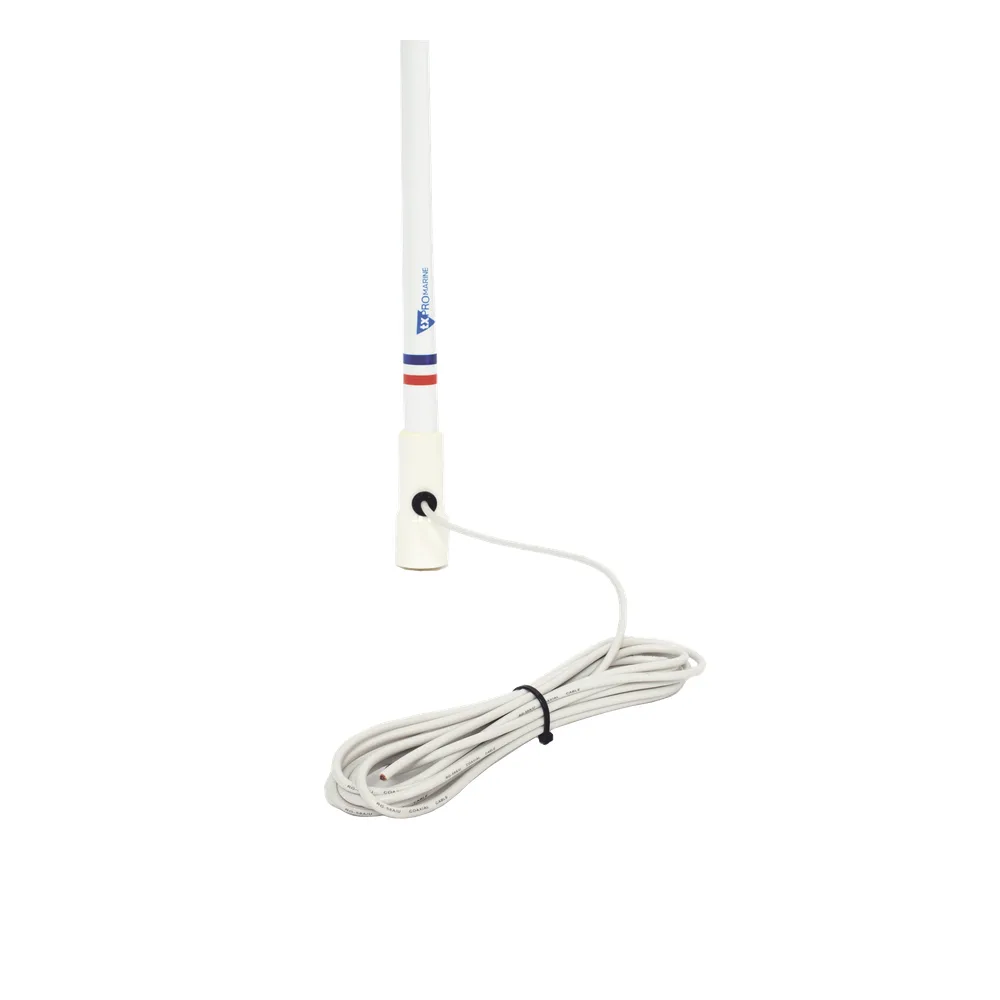 Antena Marina VHF / Fibra de Vidrio / 156-163 MHz / 6.5 dBi / Cable 10 m (32.8 ft) / PL-259 / Exterior IP67 – vista 2
