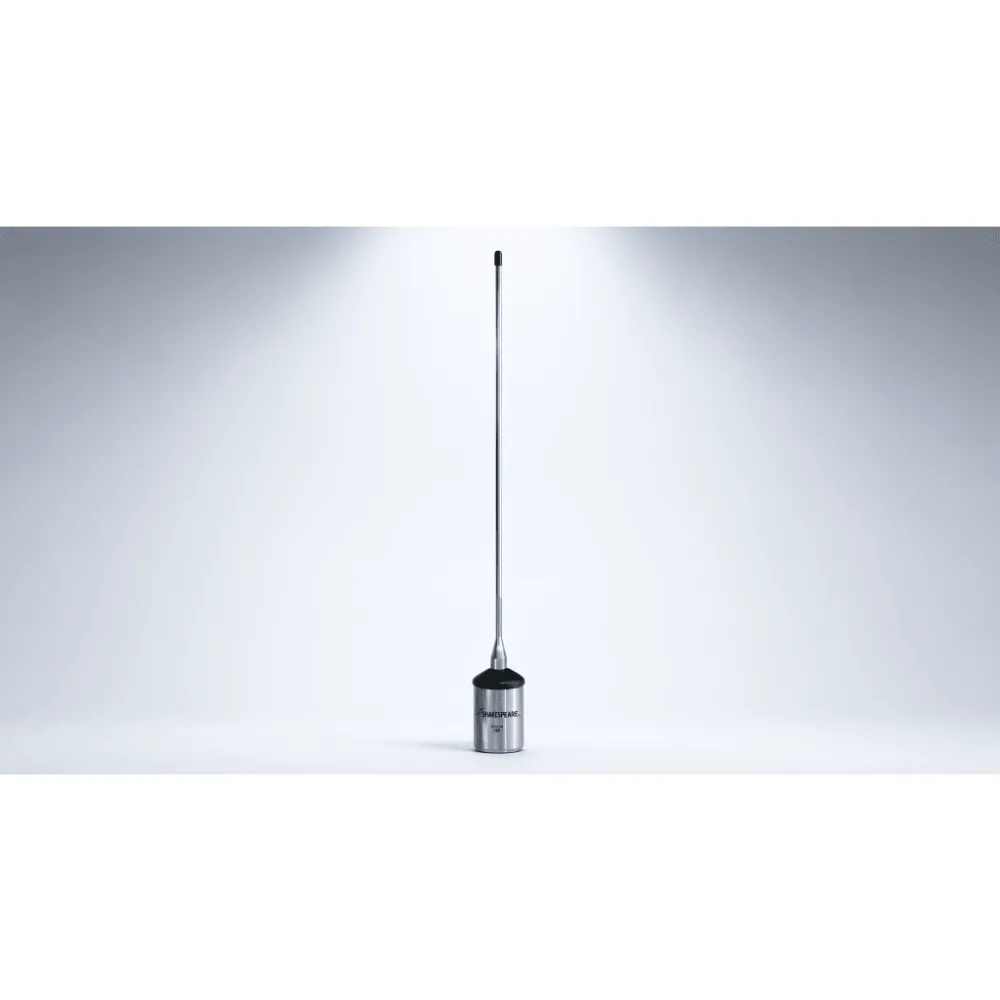Antena Marina VHF SHAKESPEARE 5241-R / Látigo Acero Inoxidable / 3 dB / 50 W / Bobina Sellada / Cable RG-58 4.5 m (15 ft) / 1.02 m (3.3 ft) / Banda Marina VHF