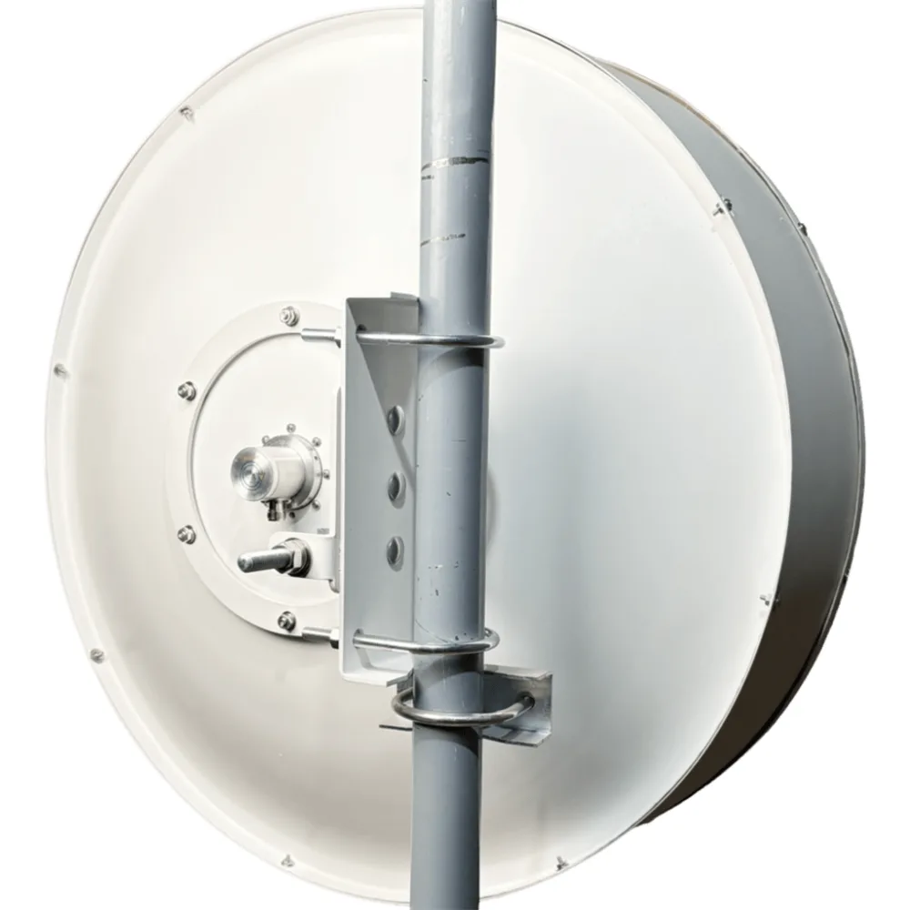 Antena Parabólica Banda Ultraancha / 4.9-7.2 GHz / Ganancia 34 dBi / Dual Slant 45°-90° / 96 cm (37.8 in) / Fibra de Vidrio / Conector Dual N-Hembra / Jumper Incluido – vista 4
