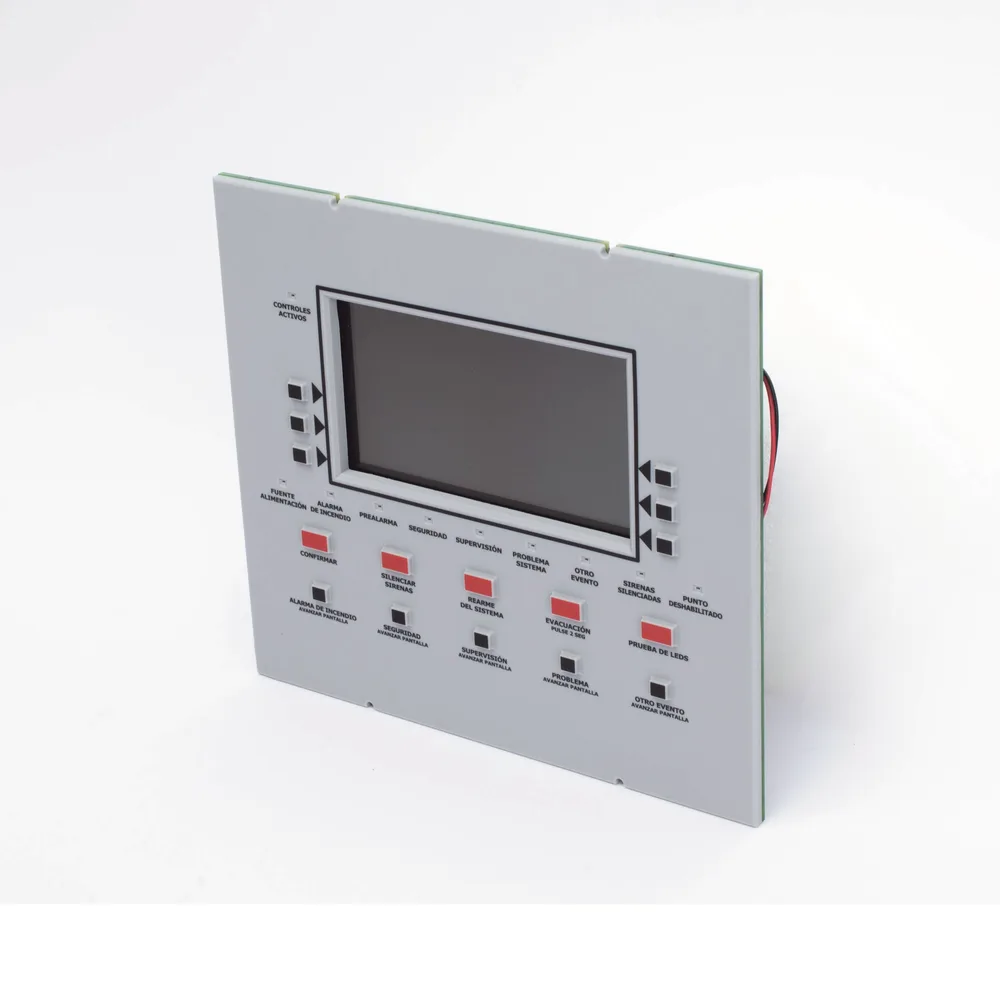 Anunciador remoto LCD retroiluminado en español con 160 caracteres visibles, teclado de goma y puerto RDP para panel NFS2-3030-SP y NCA-2 – vista 3