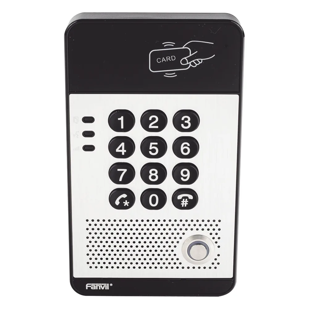 Audio Portero IP con 2 líneas SIP, relevador integrado, teclado numérico y lectora de tarjetas RFID para control de acceso, PoE – vista 6