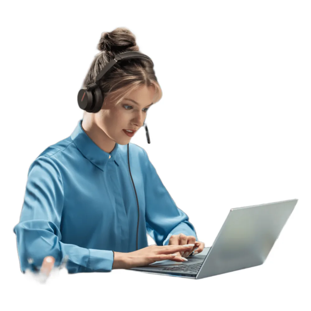Auriculares Yealink UH46 Dual con cancelación de ruido por IA para Microsoft Teams, USB-C/A e indicador de ocupado – vista 3