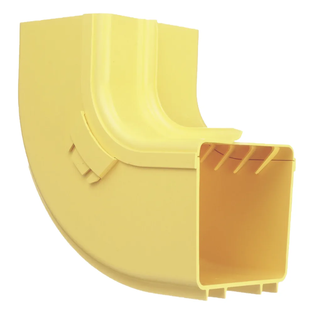 Bajada Vertical Interior de 90º con Tapa, Para uso con Canaletas 4X4 FiberRunner™, Color Amarillo – vista 2