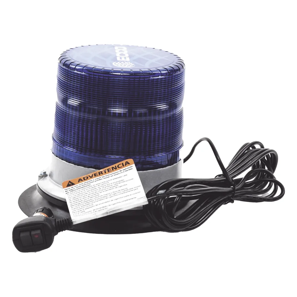 Baliza led pulso, 12-24vdc, 11 patrones de flash, montaje de imán de vacío, azul – vista 3