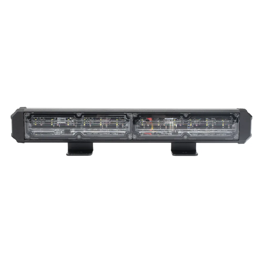 Barra de Luz de Advertencia, 2 Módulos de 6 LED, 11 Pulgadas Rojo/Claro