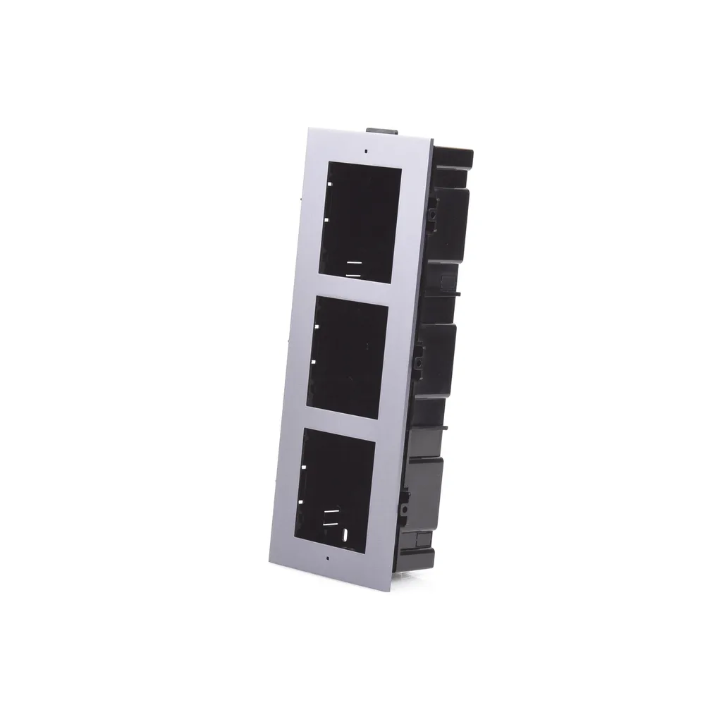 Base de 3 Espacios para EMPOTRAR Módulos de Videoporteros Hikvision – vista 4