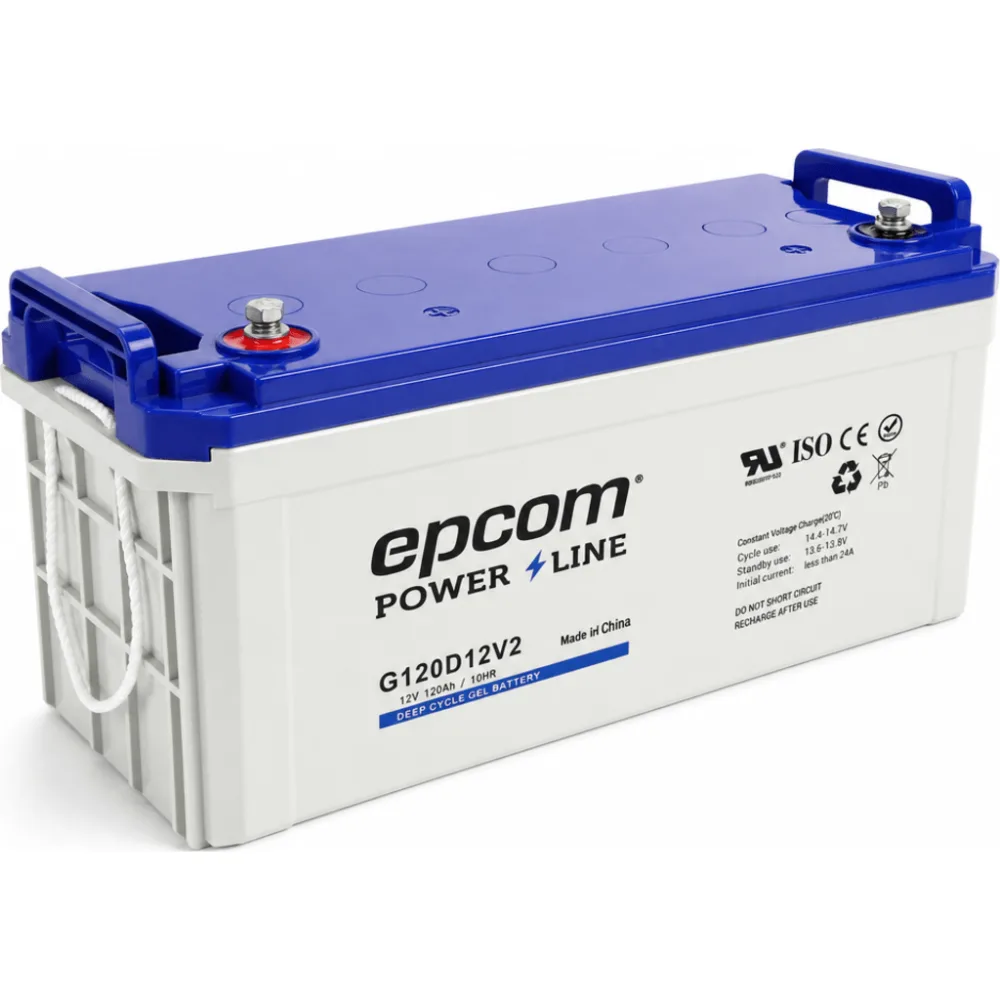 Batería GEL Ciclo Profundo / 12 Vcc / 120 Ah / Aplicaciones Fotovoltaicas y de Respaldo – vista 2