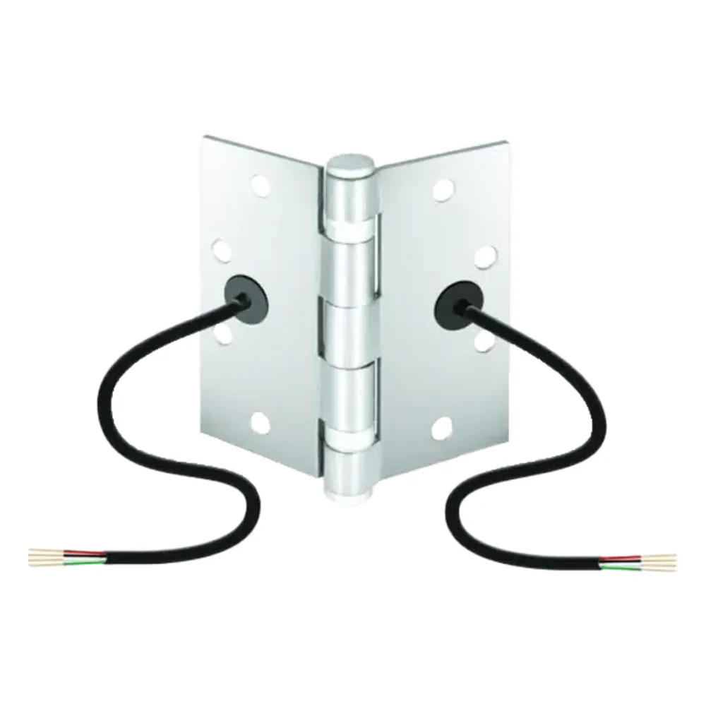 Bisagra de Transferencia Eléctrica SD-H412 / 12-24 VAC/VDC / 4 Hilos 28AWG / Acero Resistente a Vandalismo / Transferencia de Energía y Datos / Reemplazo de Bisagra Estándar