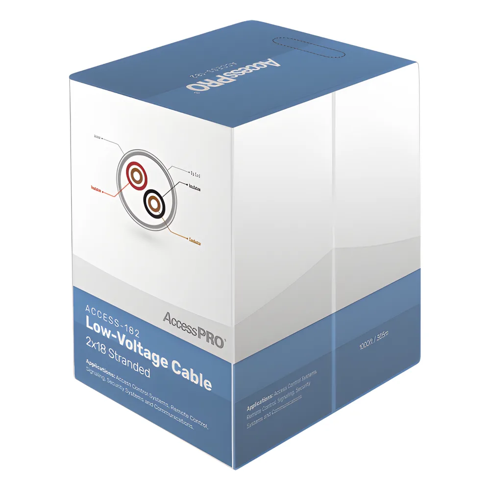 Bobina de 305 metros, con 2 cables calibre 18, FRPVC, CM, para aplicaciones en control de acceso