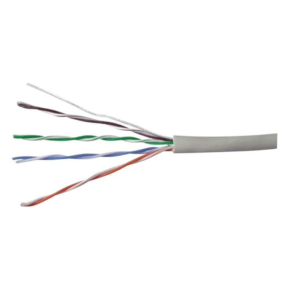 Bobina de Cable UTP 305 Metros (1000 Pies) de Cobre, PanNet, Gris, Categoría 5e (24 AWG), PVC (CM), de 4 Pares