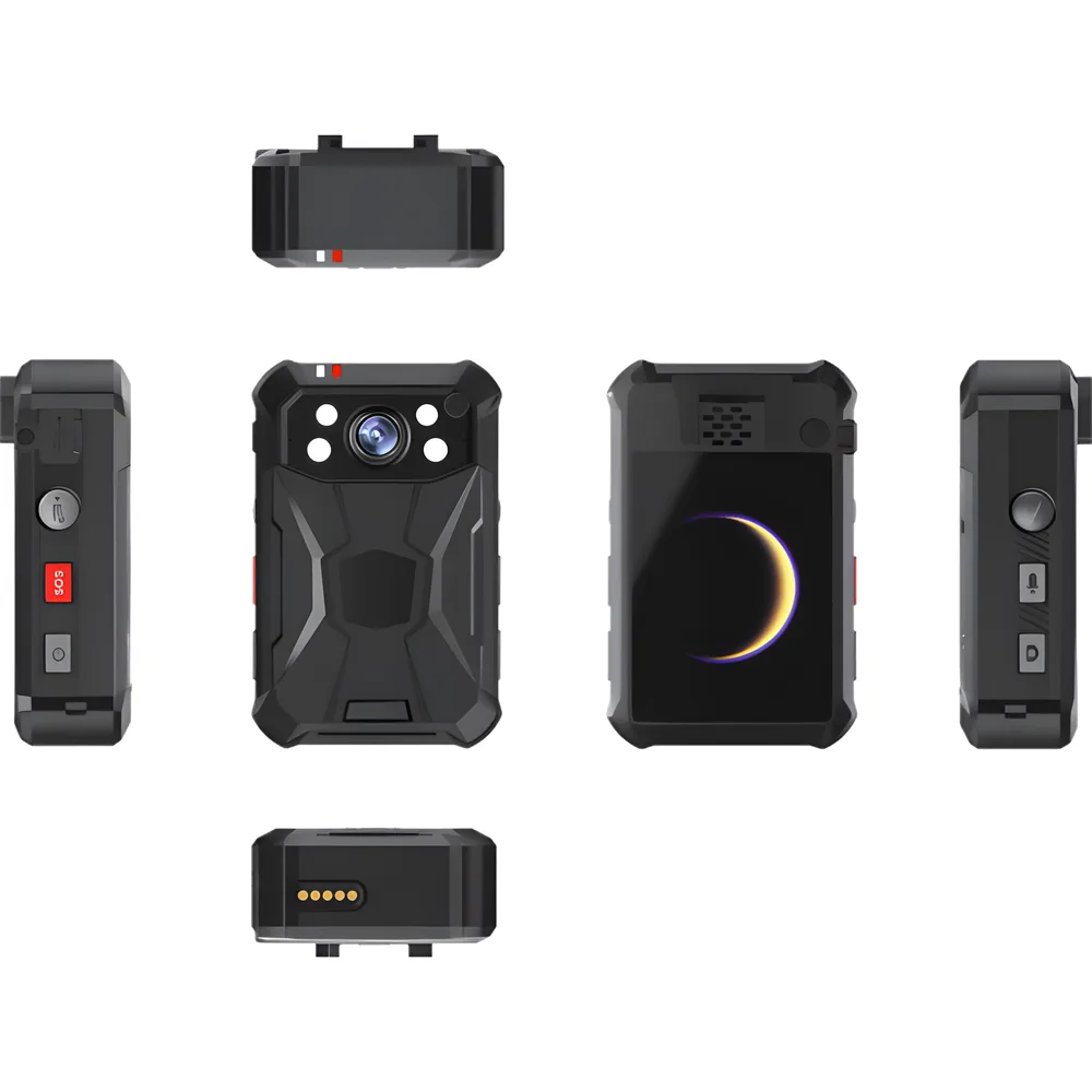 Body Camera Portátil / Grabación 2K a 30 fps / 40 MP Fotos / IP68 MIL-STD-810G / 4G WiFi GPS / 64 GB / Pantalla 2.4" LCD / PTT y SOS – vista 3