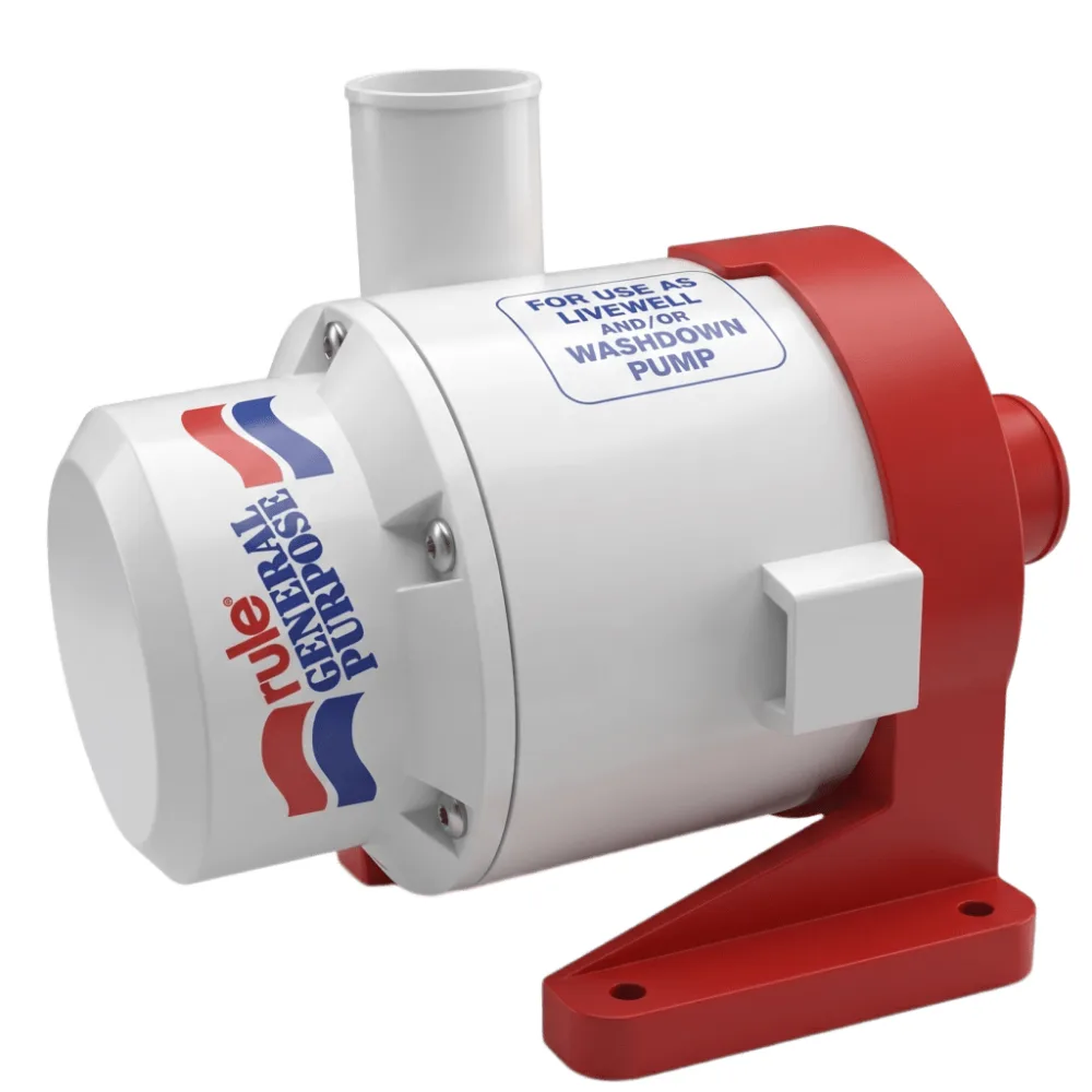 Bomba de Achique Sumergible Rule 17A / 3,800 GPH / 12V CD / Motor de Alta Eficiencia / Ejes de Acero Inoxidable / Protección Térmica TCO / Certificación CE e ISO 8849