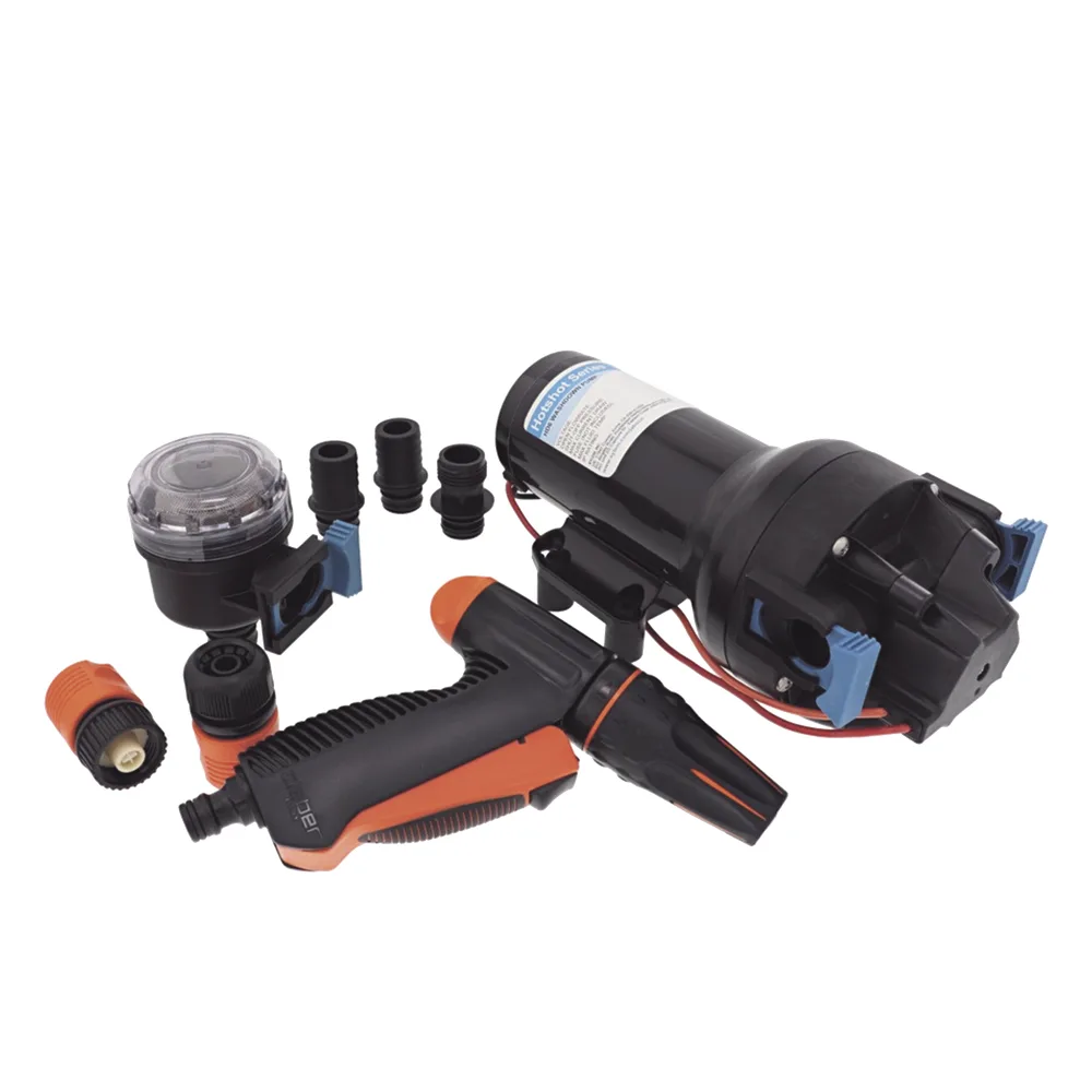 Bomba de Diafragma  Hotshot HD5 / 12 VCC / 5 GPM (18.9 LPM) / 70 PSI (4.8 BAR) / Interruptor de Presión Integrado / Autocebante / Funcionamiento en Seco / IPX6 / Lavado Marino