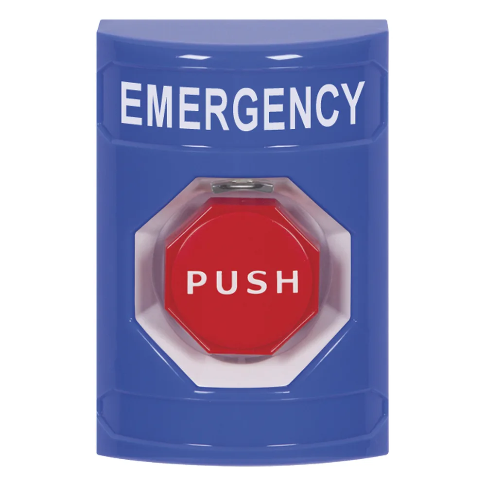 Botón de Emergencia, Texto en Español, Policarbonato Súper Resistente, Momentaneo