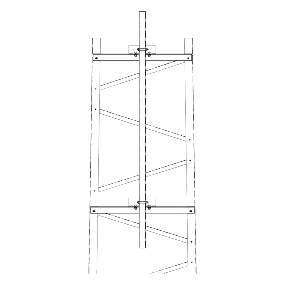 Brazo para Sección #2 Torre Titan con Herrajes y Mástil de 6' (1.8m).