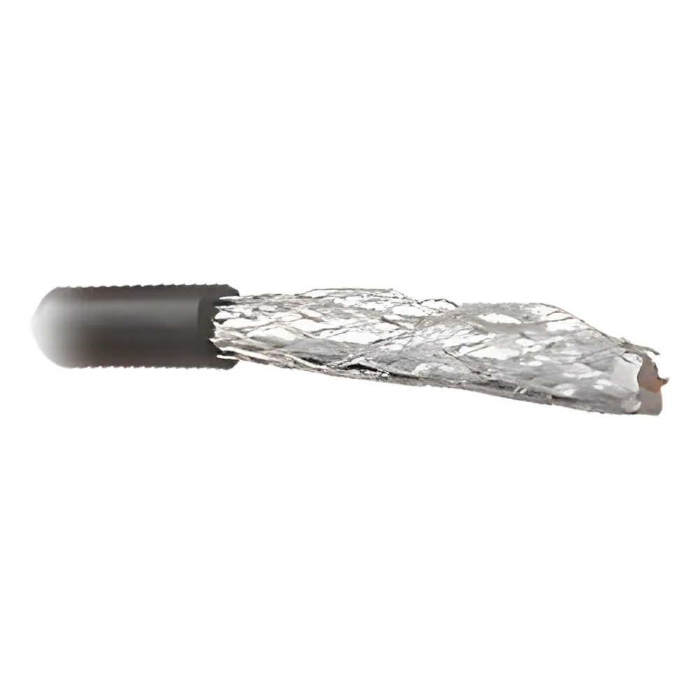 Cable con Blindaje de Cinta de Poliéster Aluminizado y 40% de Malla de Aluminio 95%, Aislante de Polietileno Espumado. Bobina de 500 Metros (1640 Pies) / Intemperie