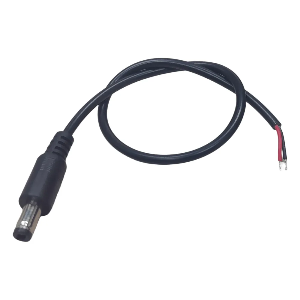 Cable con Conector Macho (Pigtail)  | Forro negro | Alimentación para Vcc con Puntas Libres / Polarizado / Largo 22 cm (8.66 Pulgadas) / Calibre 22AWG. – vista 6