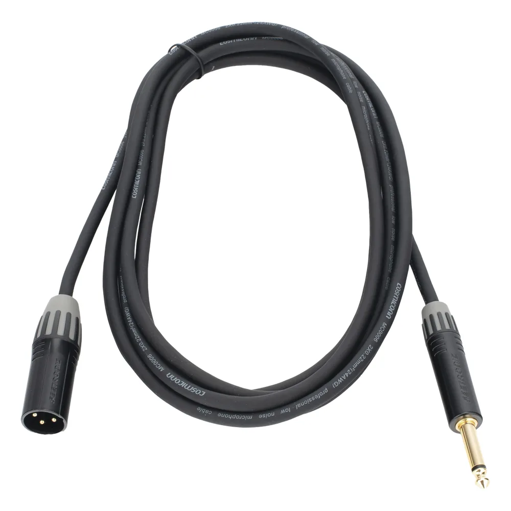Cable de Audio | XLR 3 Polos Macho a Plug 1/4 in mono | Conector Seetronic Serie M SCMF3 - MP2X | Longitud 3m – vista 2