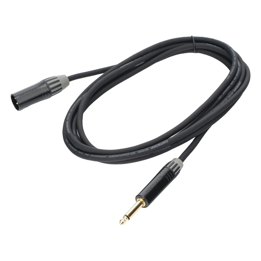 Cable de Audio | XLR 3 Polos Macho a Plug 1/4 in mono | Conector Seetronic Serie M SCMF3 - MP2X | Longitud 3m – vista 3