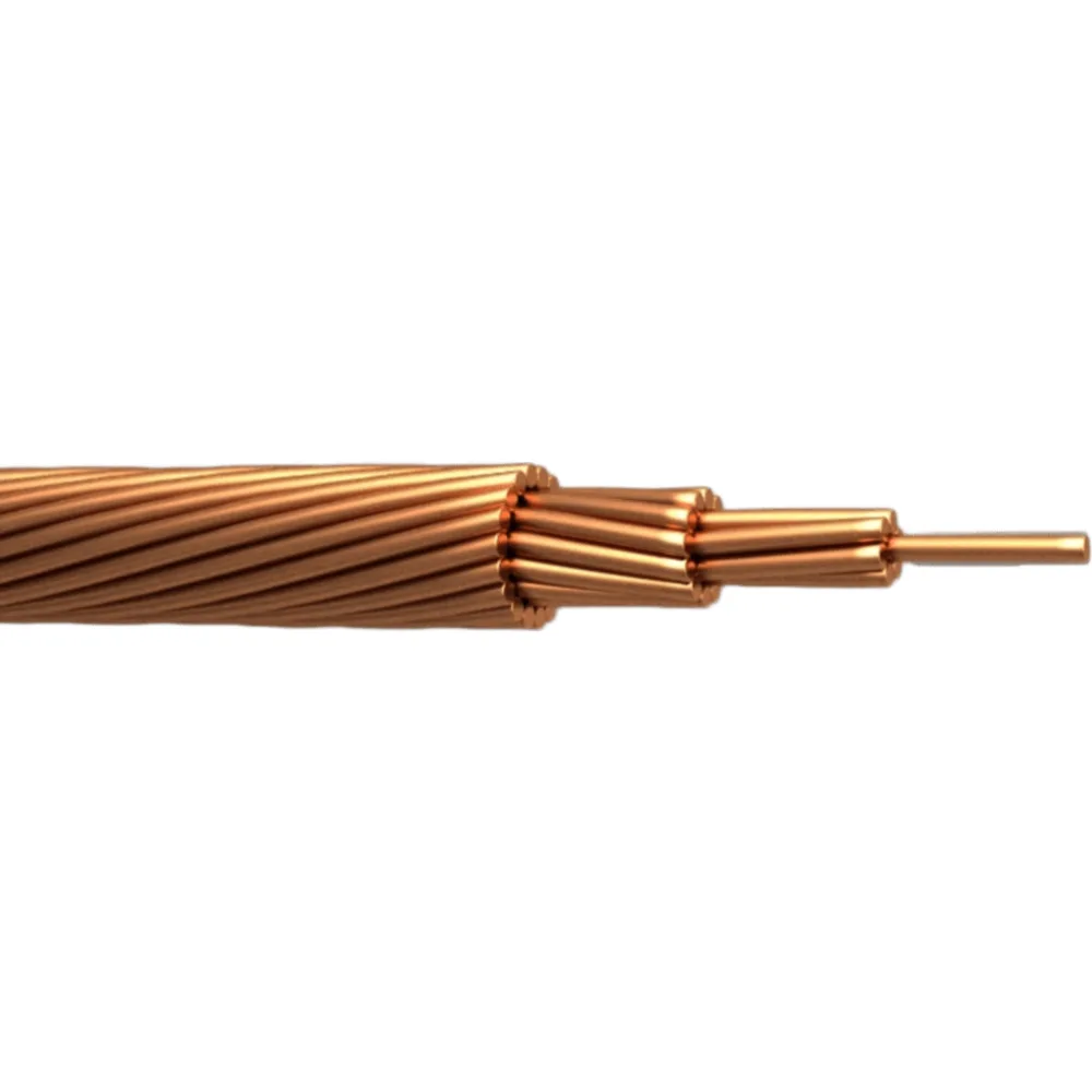 Cable de Cobre Desnudo | Calibre 4/0 AWG EN 7 HILOS  | Construcción Concéntrica | Alta Conductividad Eléctrica | Uso en Líneas Aéreas y Puestas a Tierra